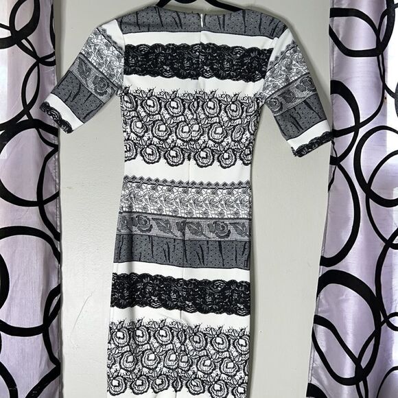 Kardashian Kollection Dress XS white and black zip up - Picture 7 of 12